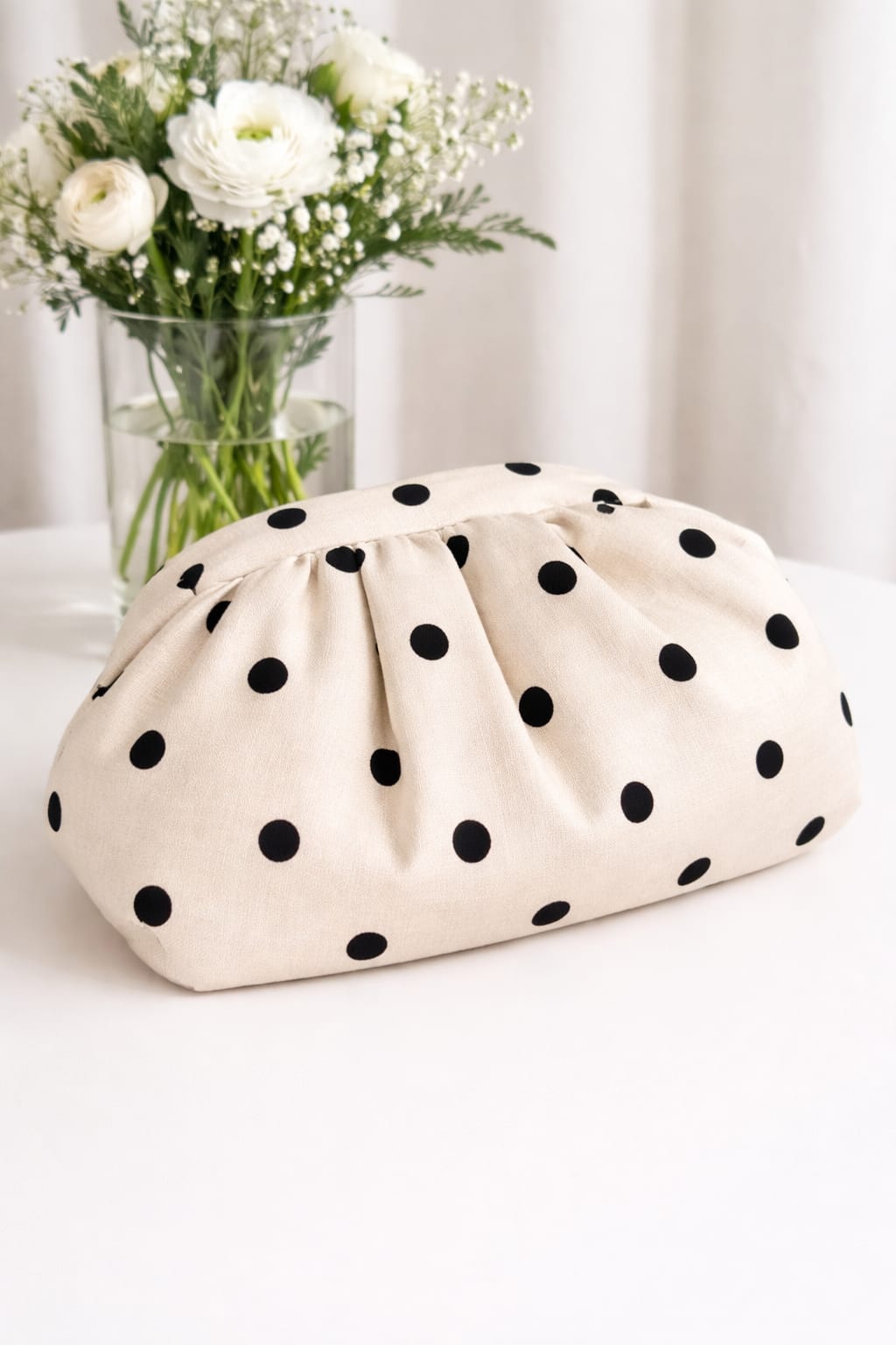 Embroidered polka dots Cloud Batua Bags