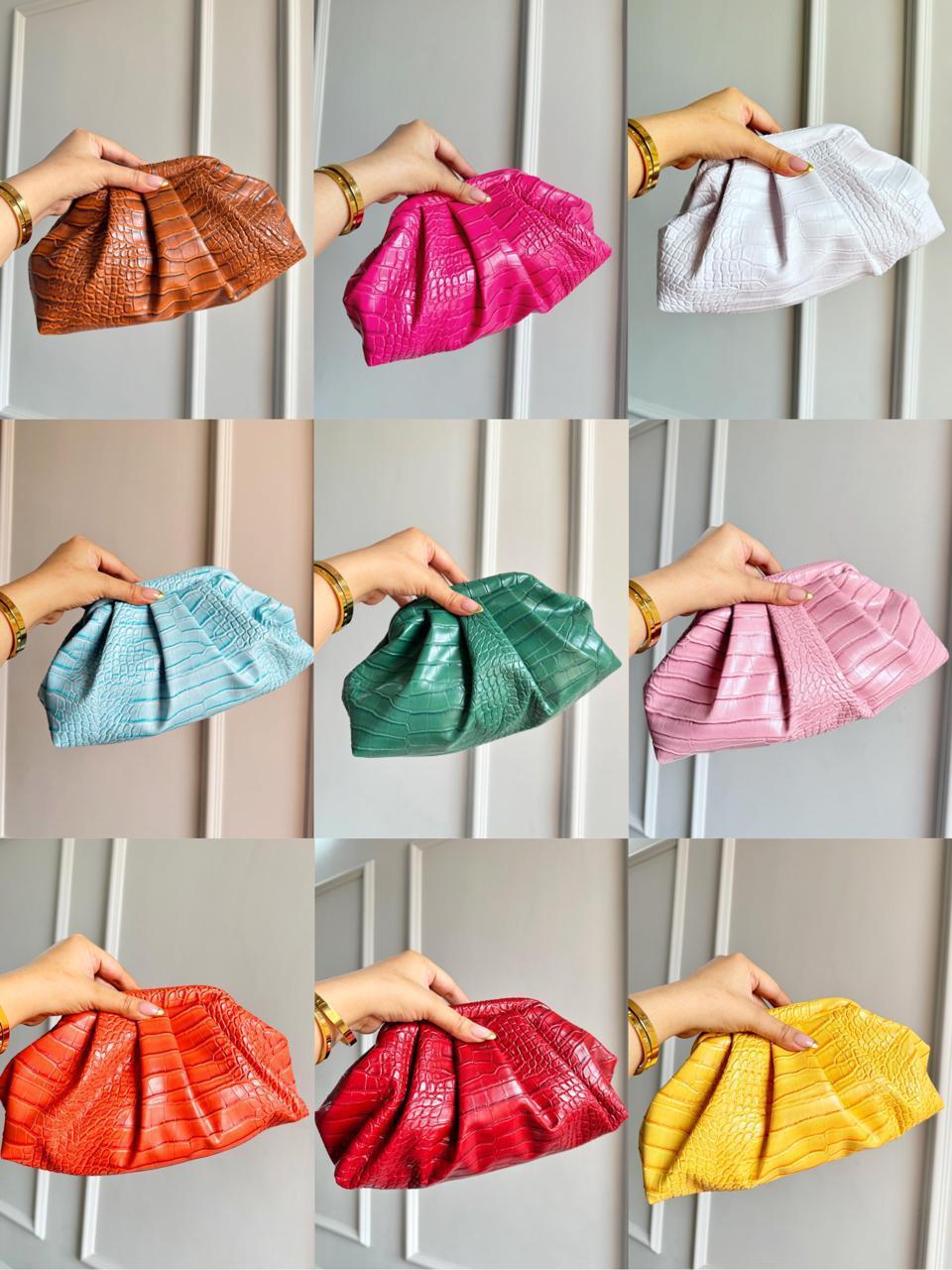 METALLICS & POP COLORS PU LEATHER CLOUD bags