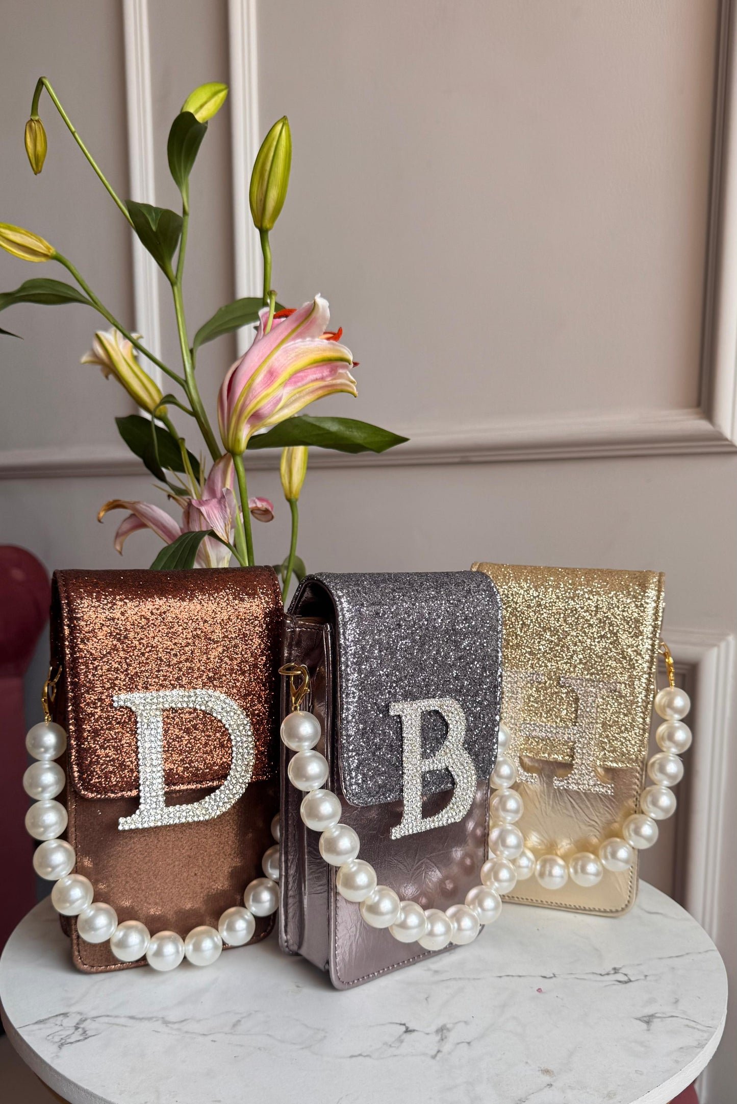 Personalised Glitter Mobile Sling