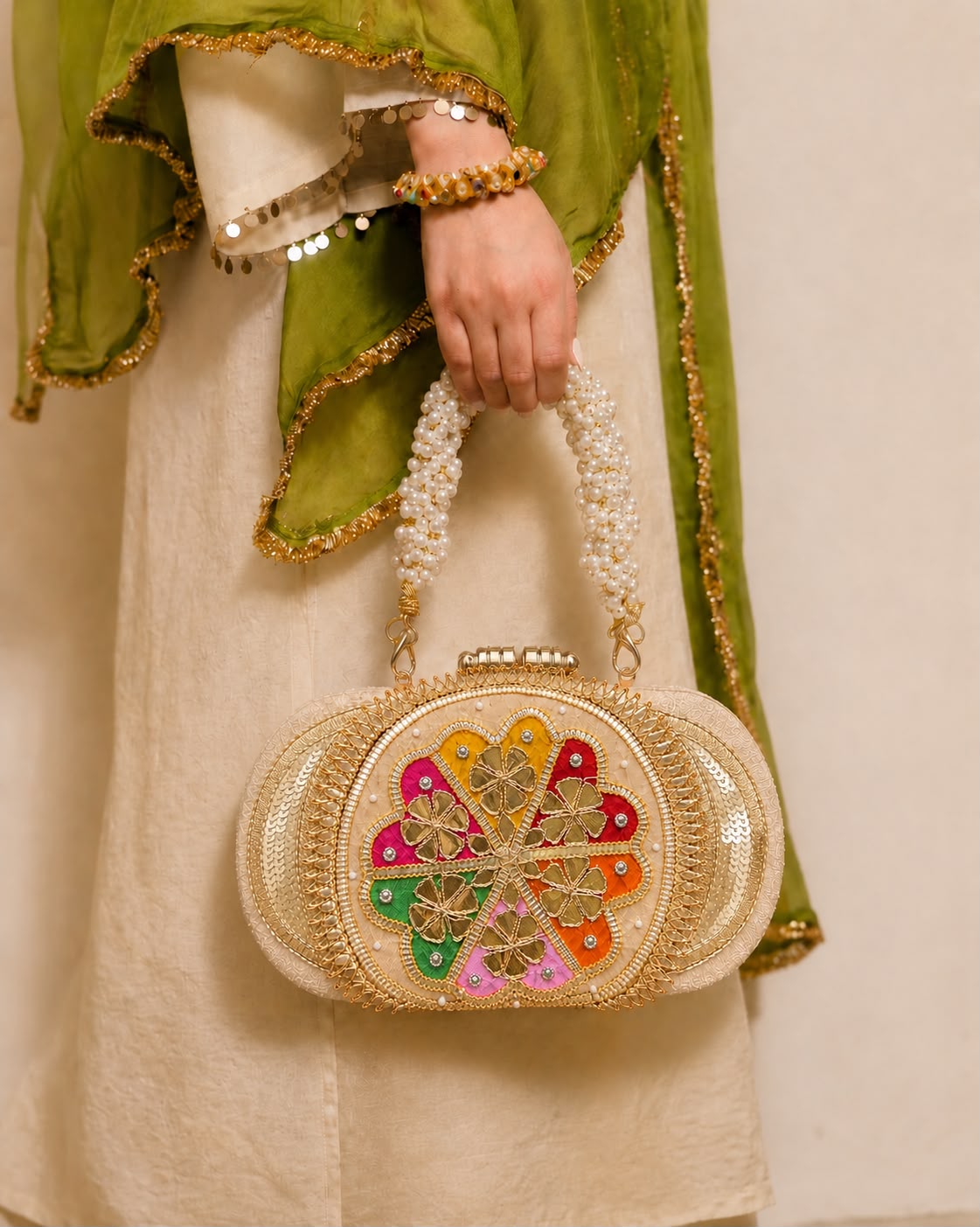 RANGOLI Gota patti Clutch bag