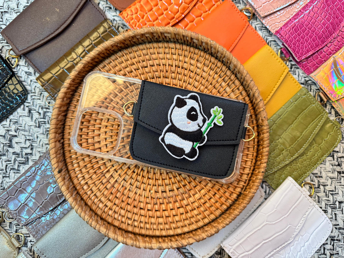 PANDA charm Phone case & Card holder slings