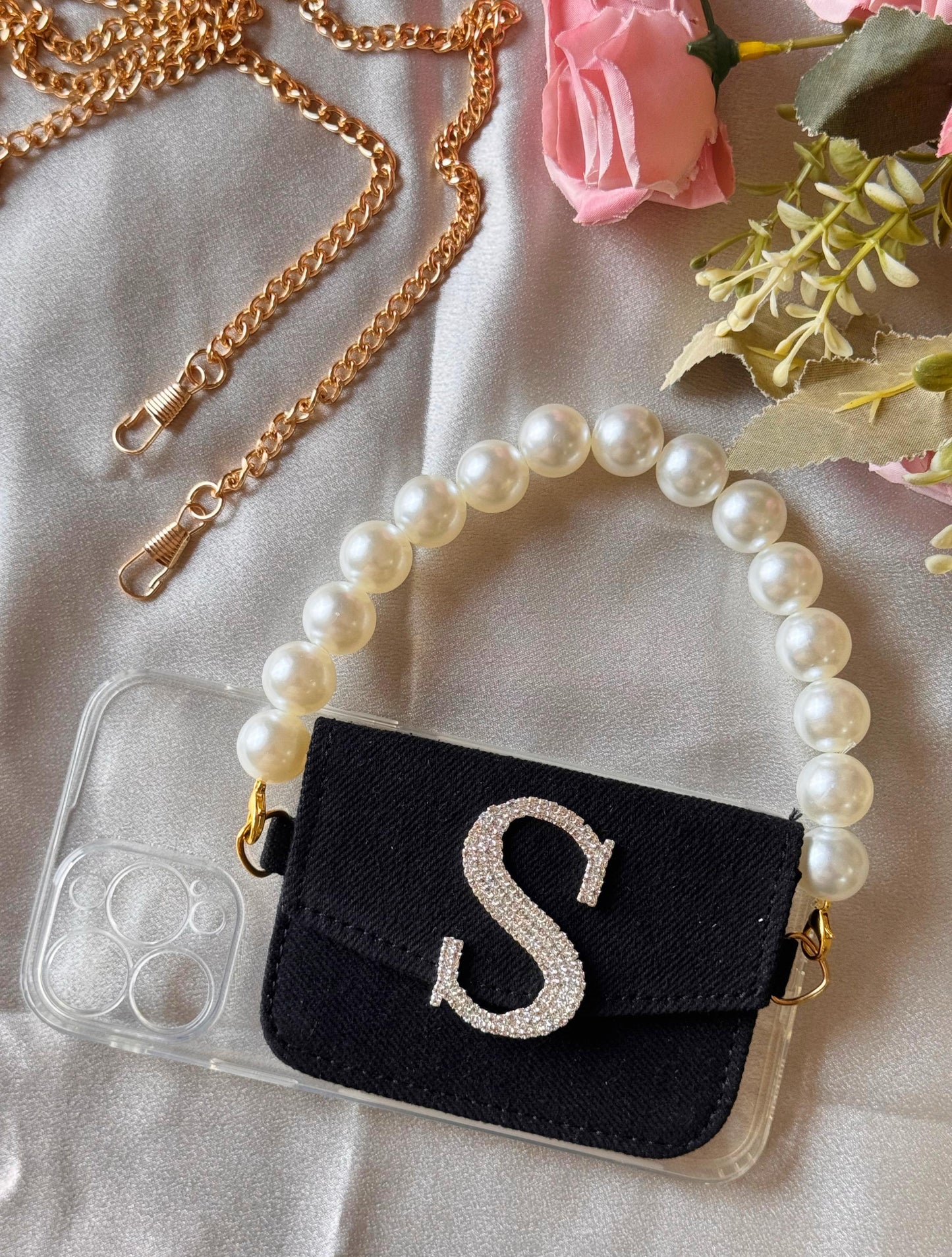 DENIM + CASH CARD HOLDER PHONE CASE SLINGS
