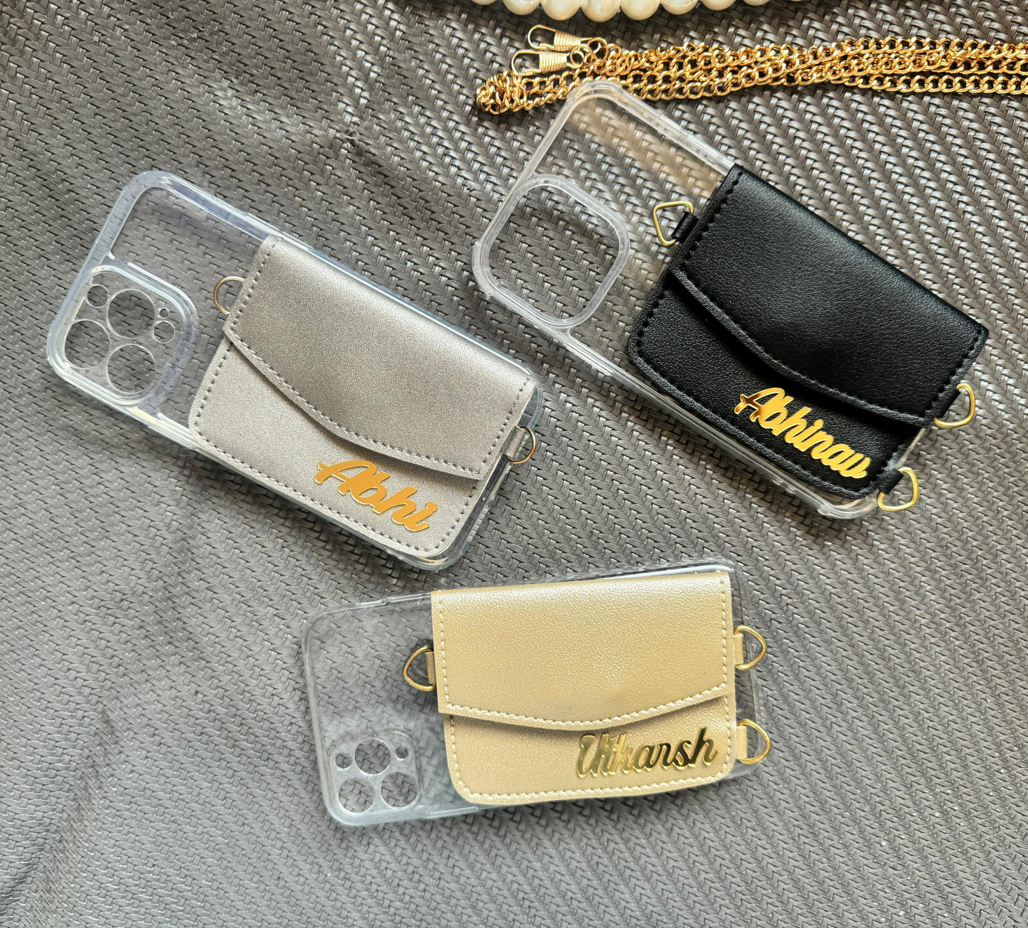 NAME personalized Phone case & Card holder slings