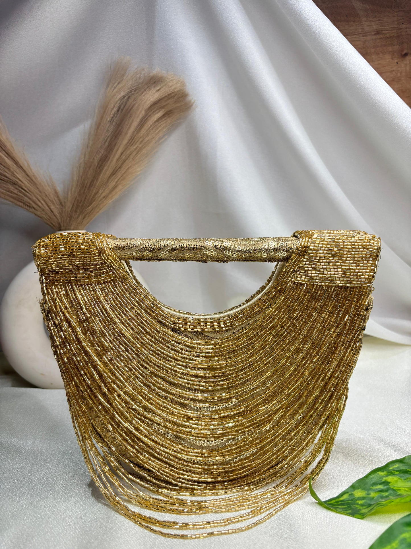 Cutwork designer jhalar clutch