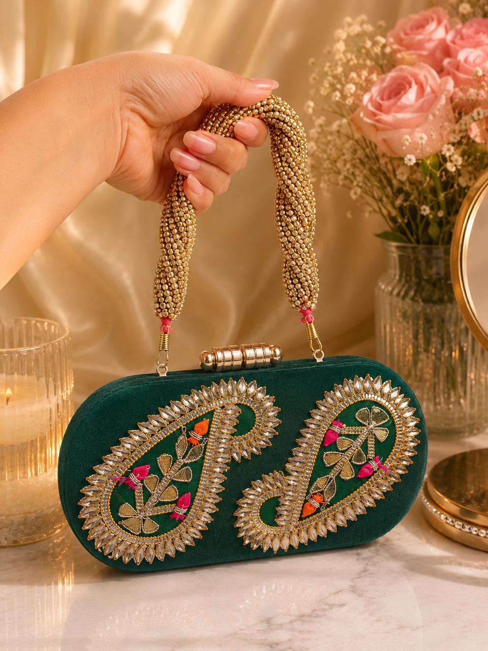 KERI Gota patti Clutch bag