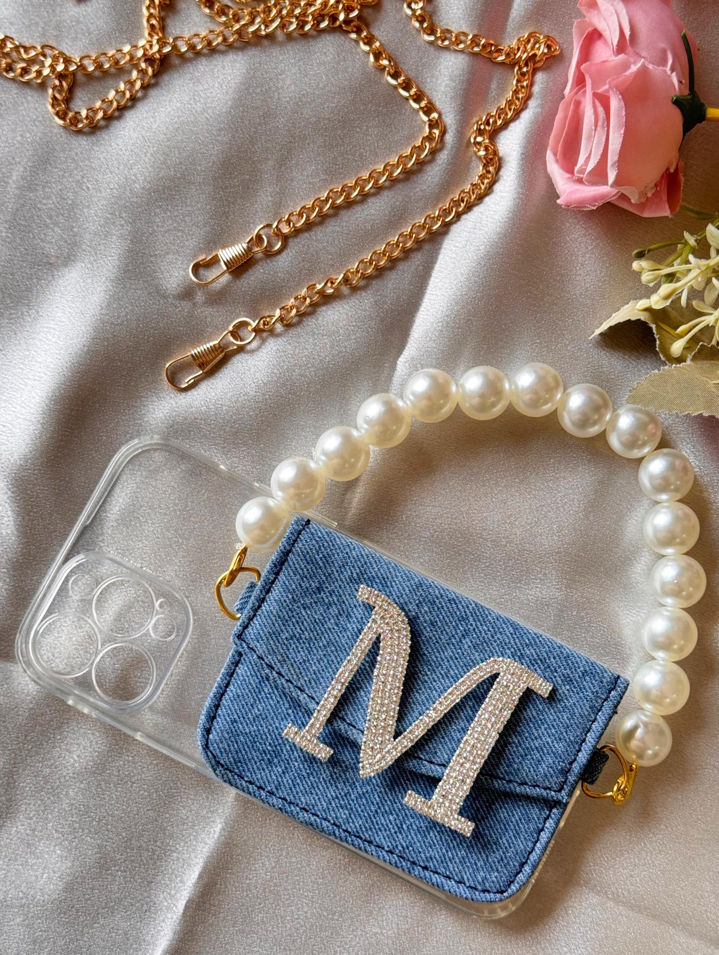 DENIM + CASH CARD HOLDER PHONE CASE SLINGS