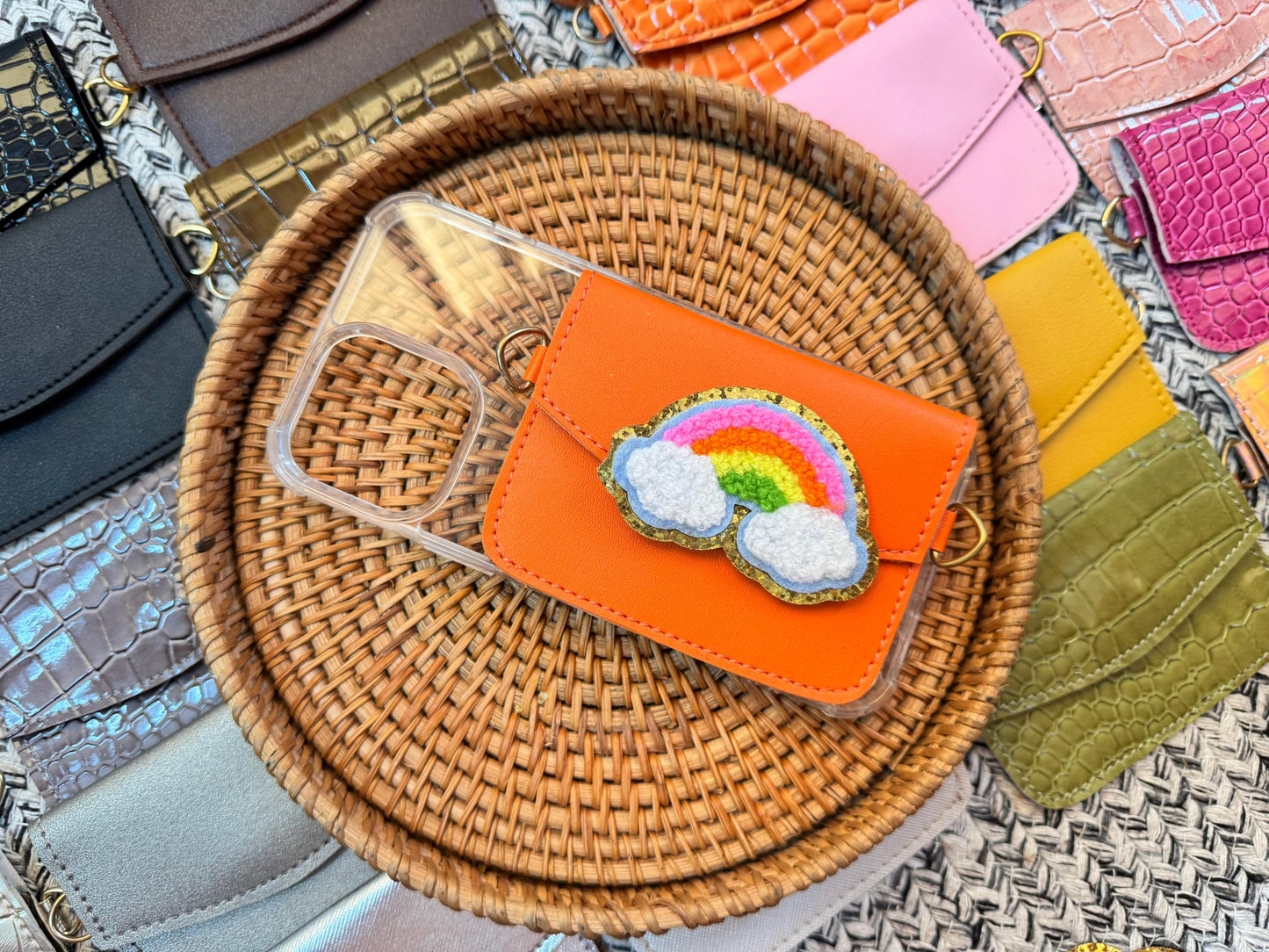 RAINBOW charm Phone case & Card holder slings