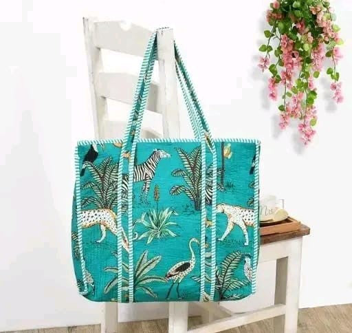 Handmade quilted BIG SIZE tote bag