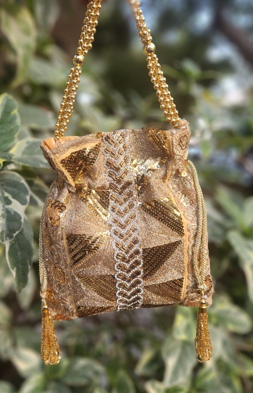 Sequins work potli bag