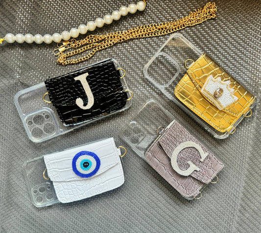 TEXTURED personalized Phone case & Card holder slings