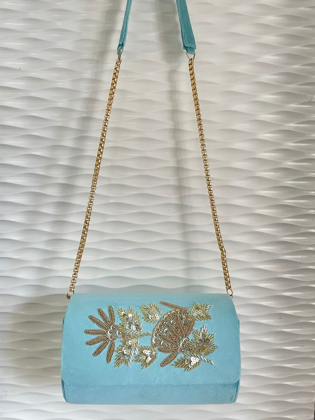 BESTSELLER embroidery work suede sling bags