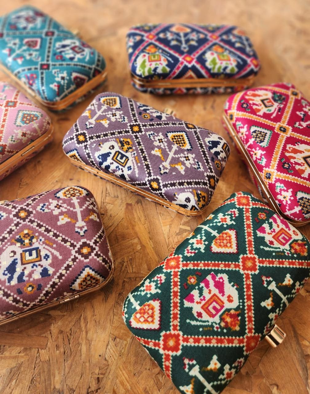 Premium quality patola clutches - Elephant print