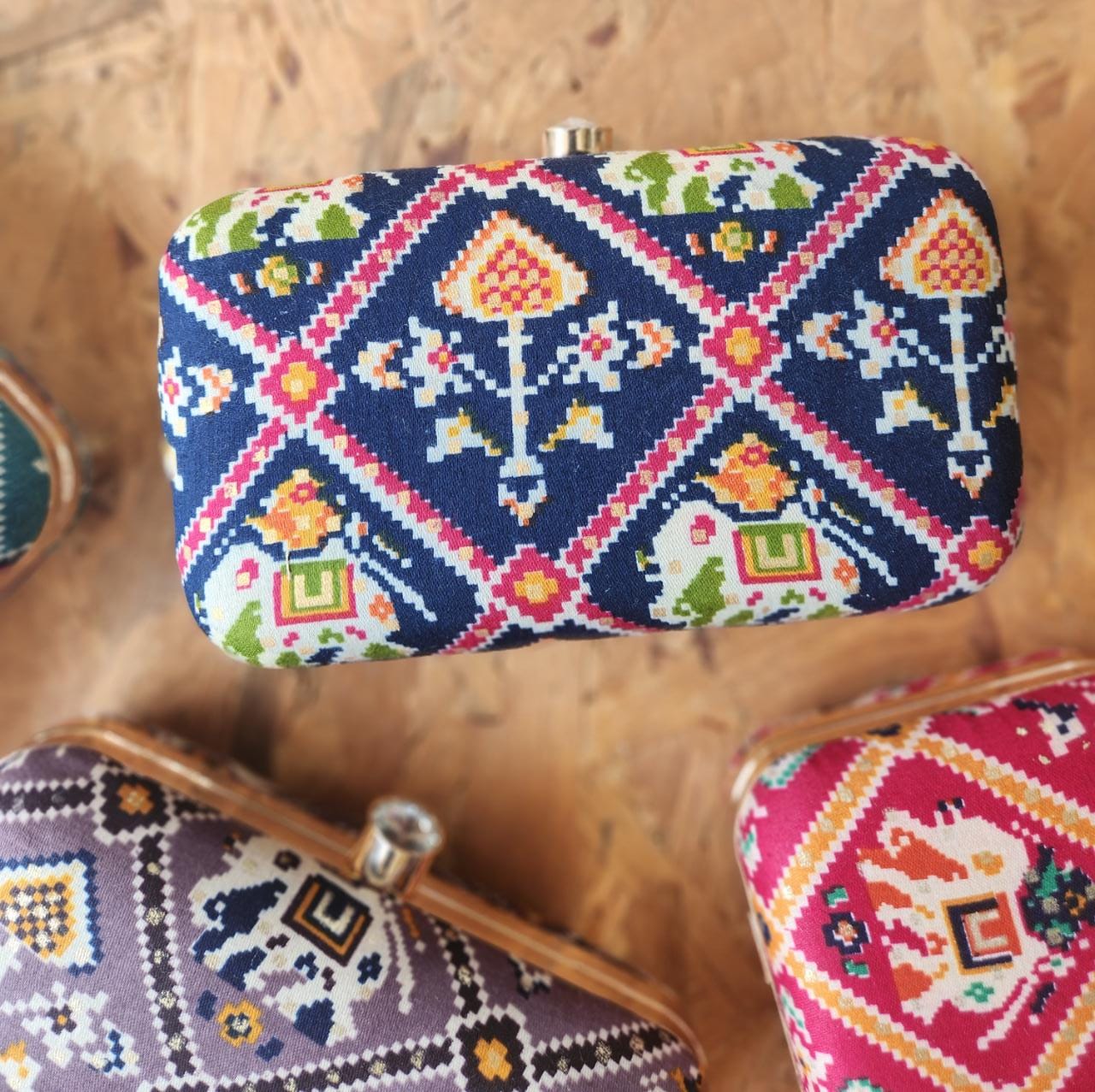 Premium quality patola clutches - Elephant print