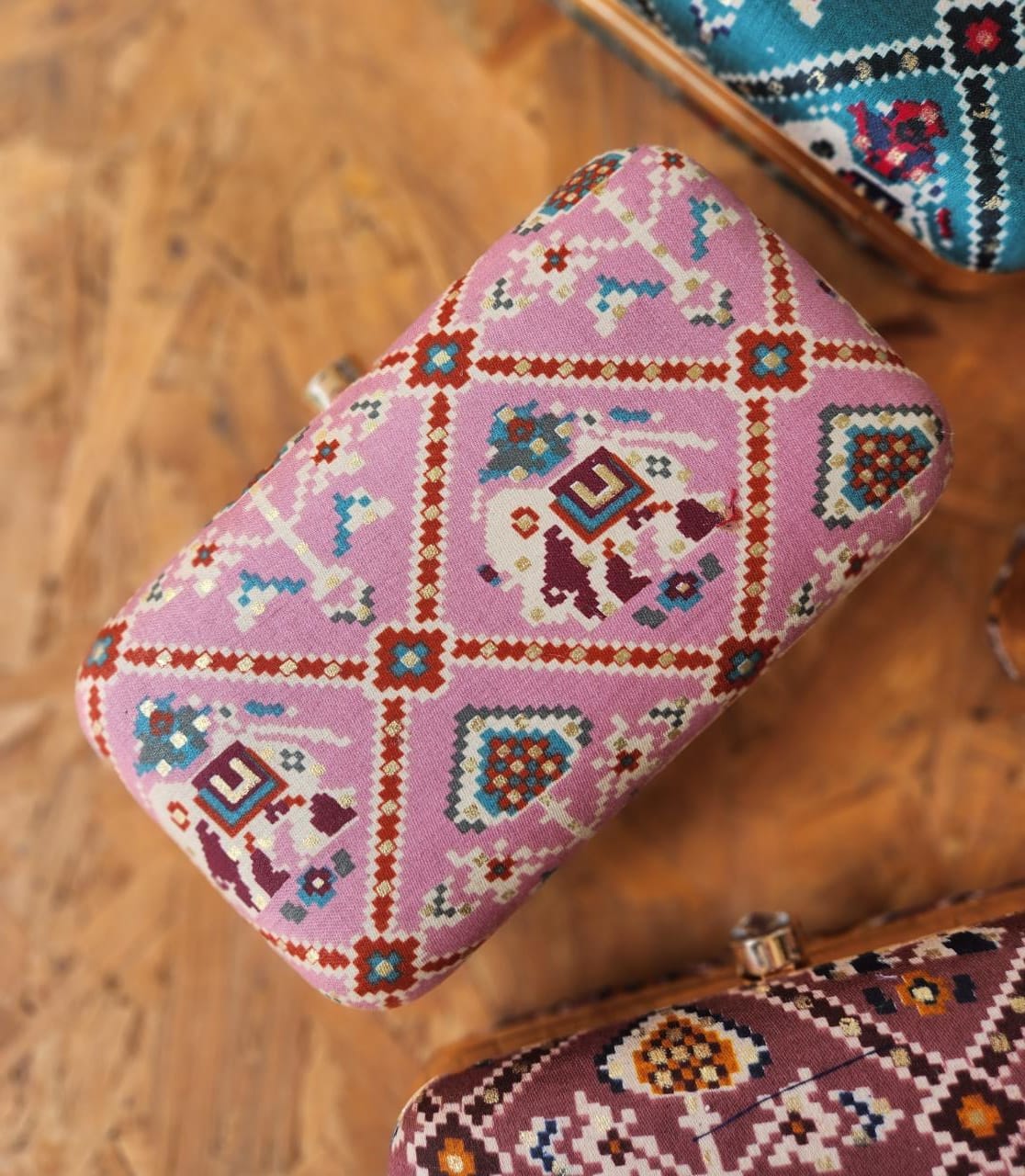 Premium quality patola clutches - Elephant print