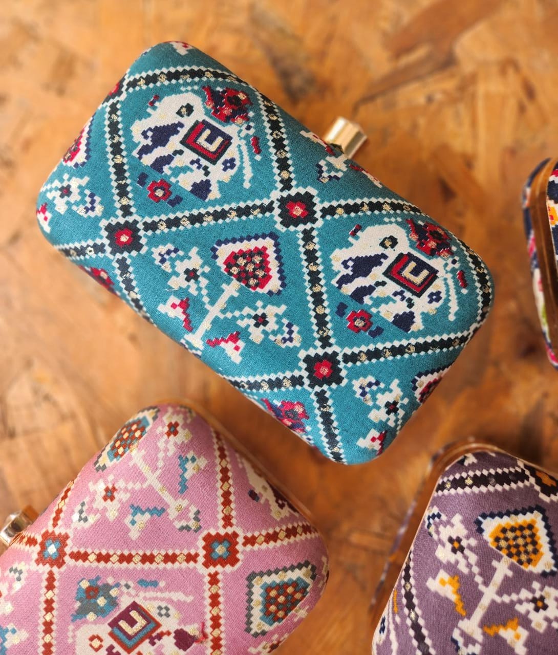 Premium quality patola clutches - Elephant print