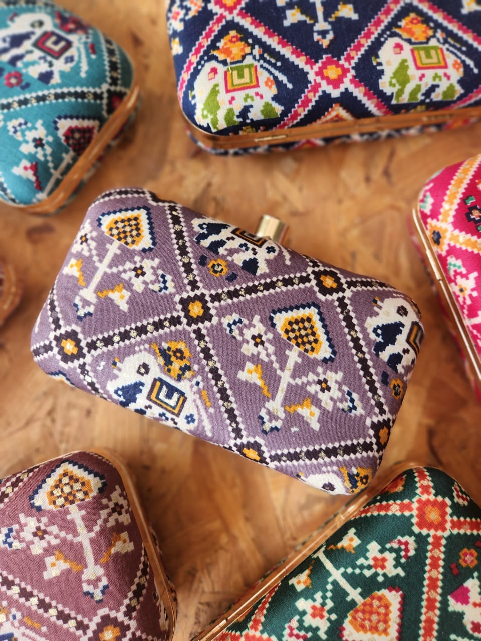 Premium quality patola clutches - Elephant print