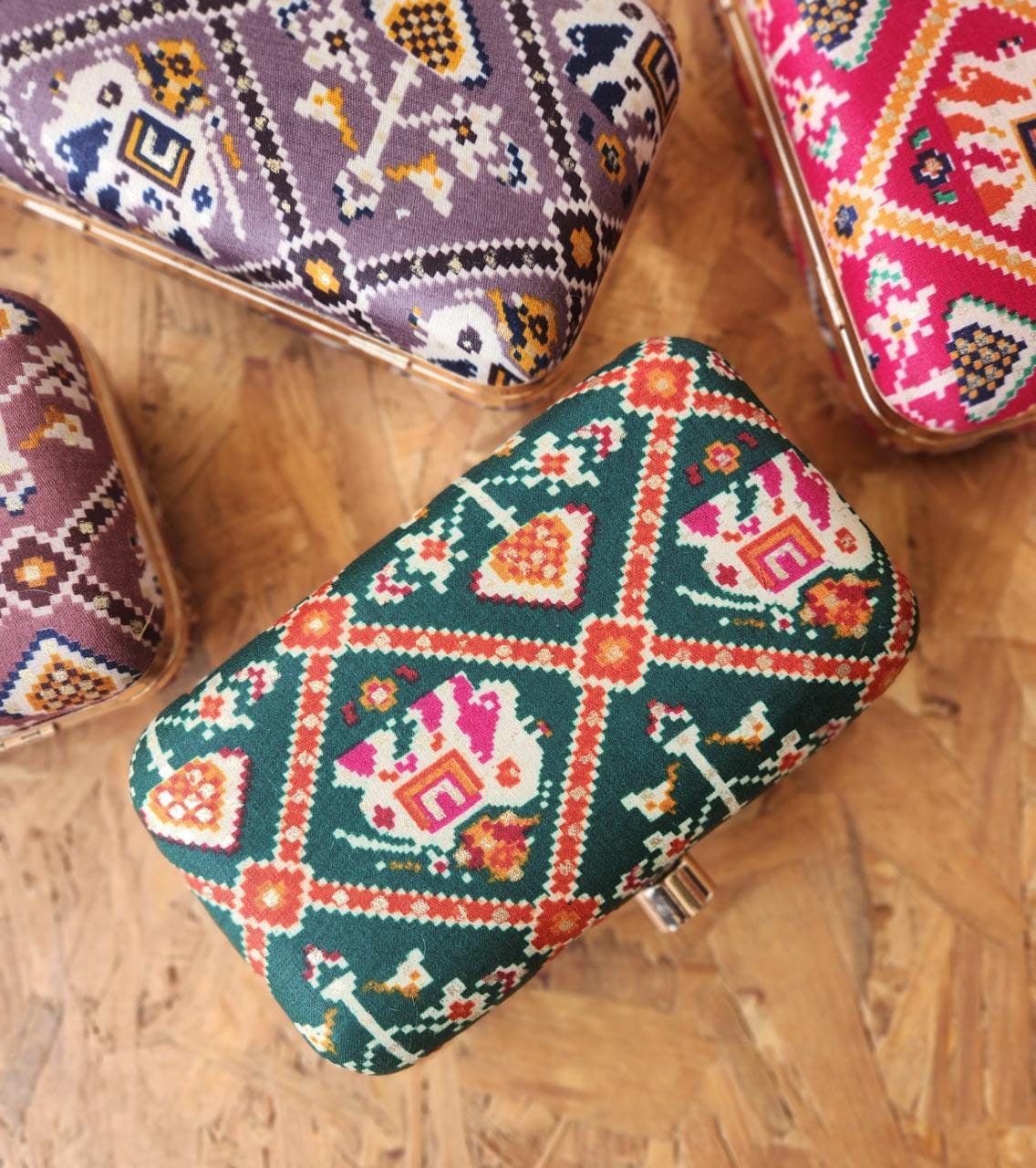Premium quality patola clutches - Elephant print