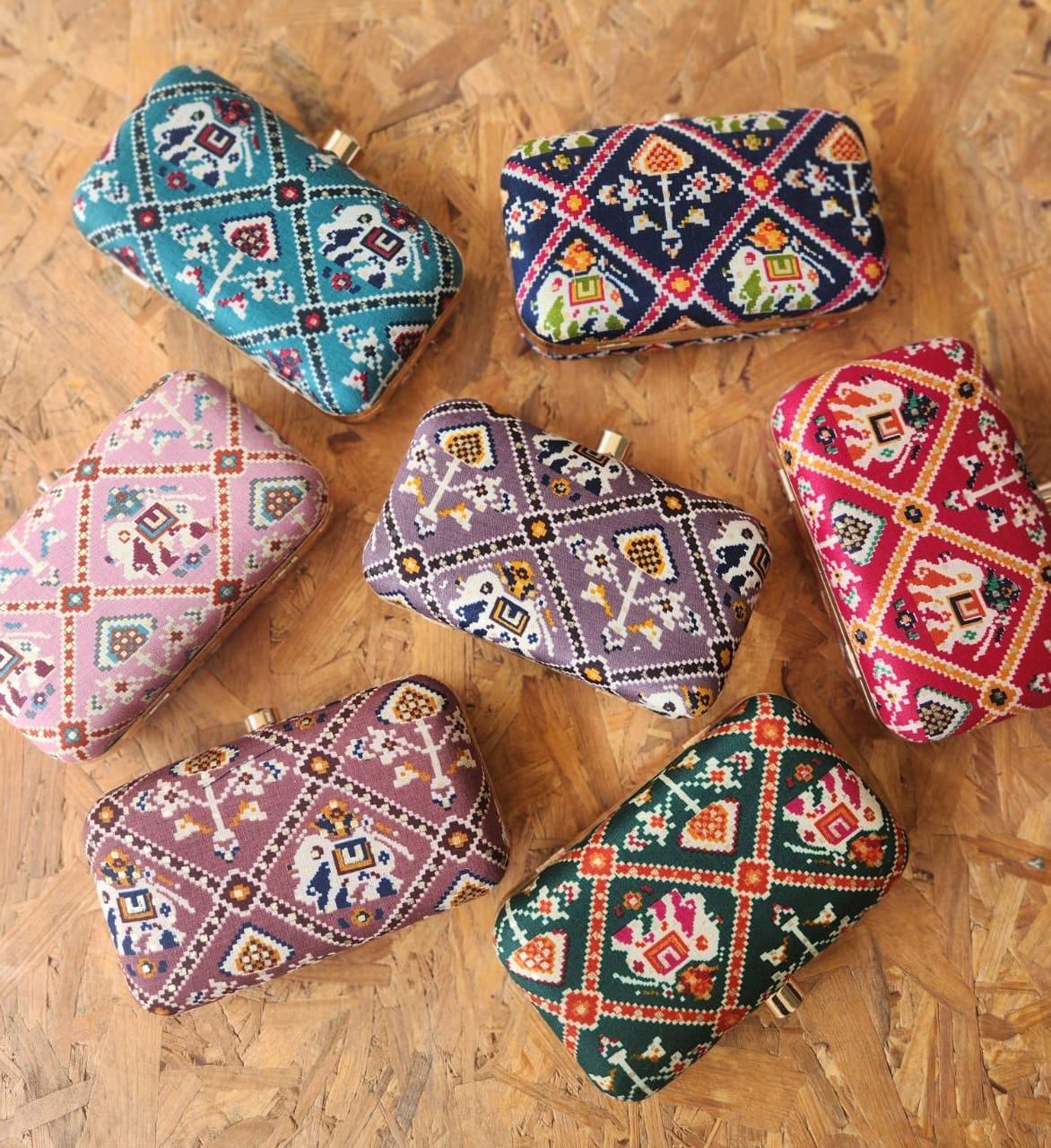 Premium quality patola clutches - Elephant print