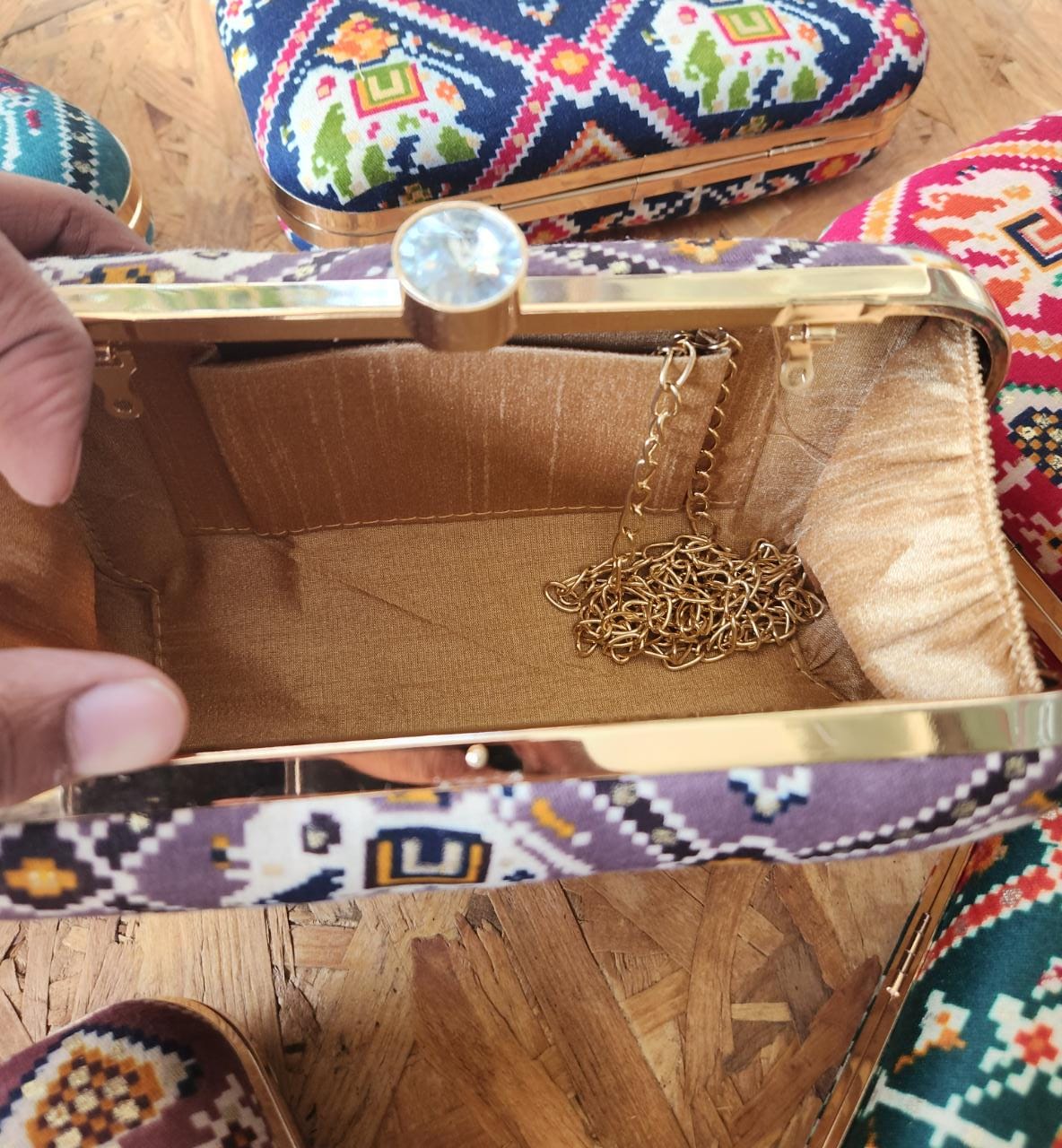 Premium quality patola clutches - Elephant print