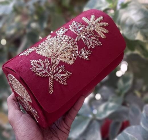 BESTSELLER embroidery work suede sling bags