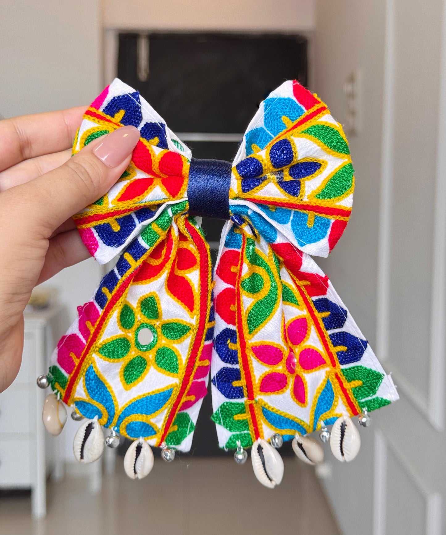 Handcrafted Hair Bow Clips - Garba & Dandiya nights special