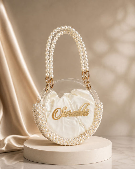 Personalized beaded transparent bag