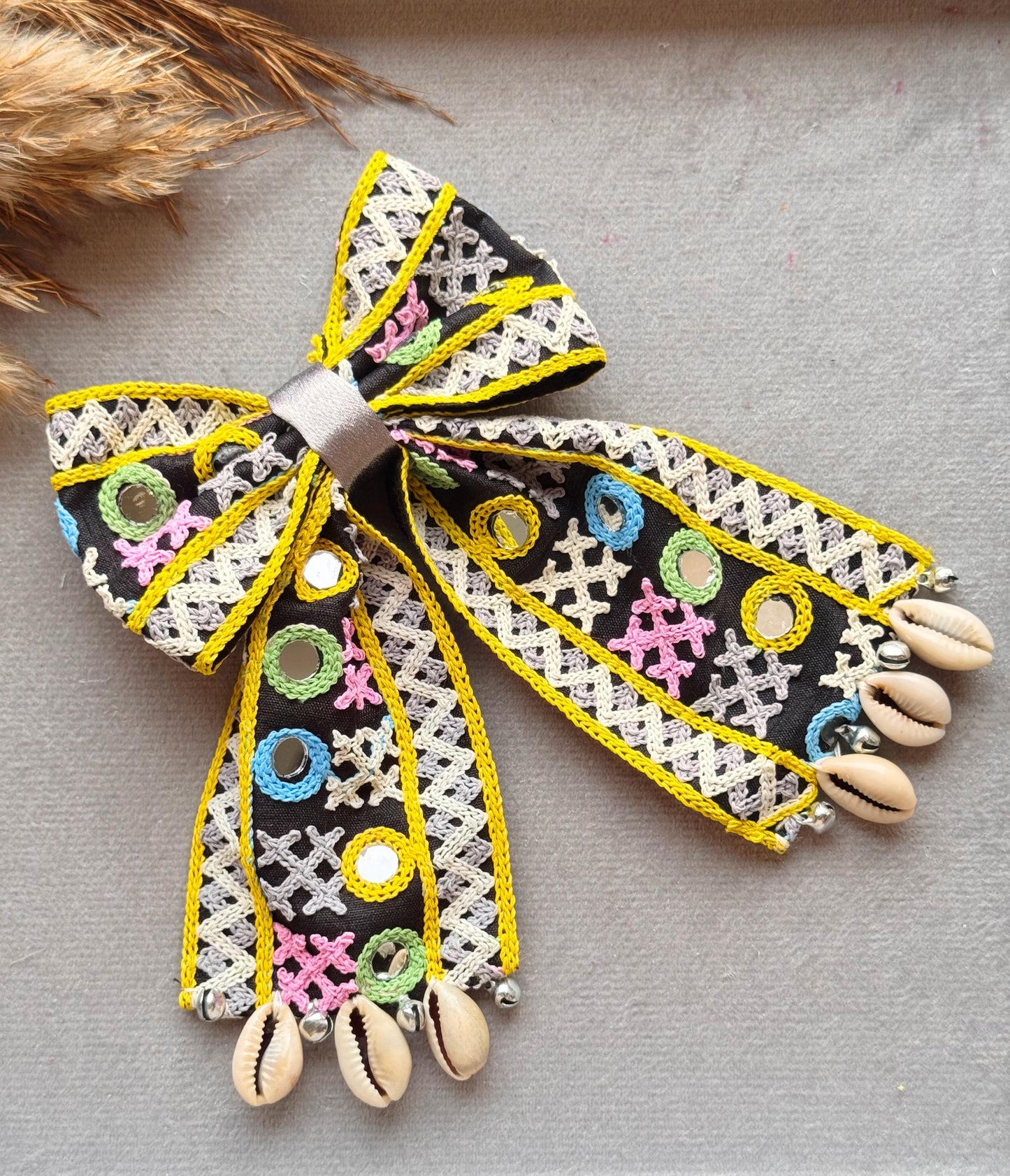 Handcrafted Hair Bow Clips - Garba & Dandiya nights special