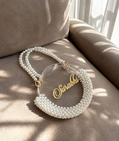 Personalized beaded transparent bag