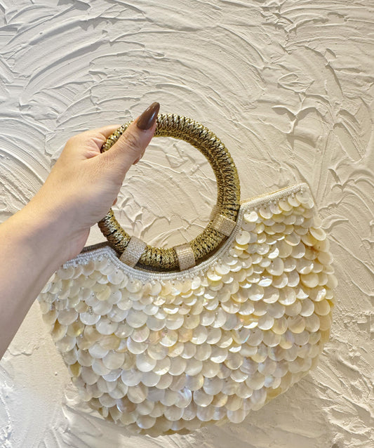 Ocean gleam coastal shell bag