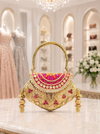 Gulaabi Edition Brass Clutch Bag