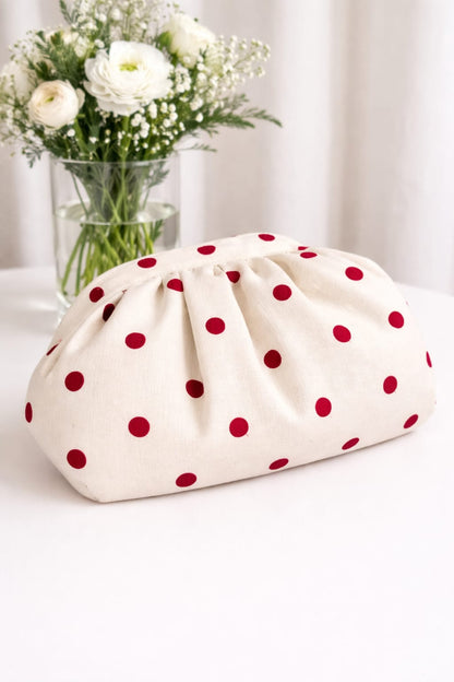Embroidered polka dots Cloud Batua Bags