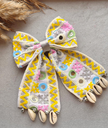 Handcrafted Hair Bow Clips - Garba & Dandiya nights special