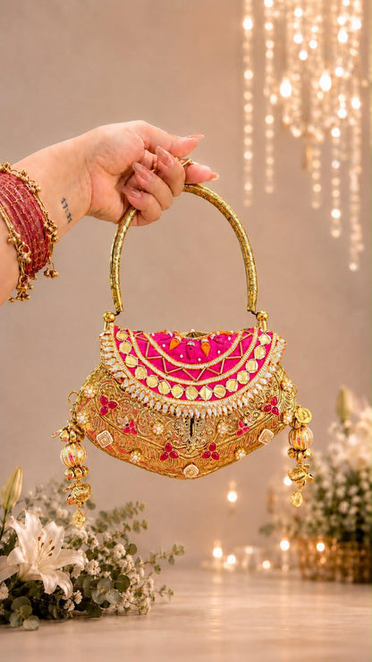 Gulaabi Edition Brass Clutch Bag