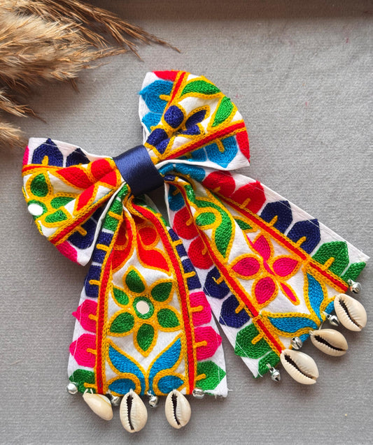 Handcrafted Hair Bow Clips - Garba & Dandiya nights special