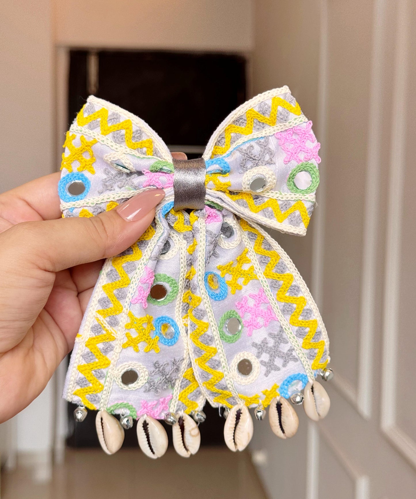 Handcrafted Hair Bow Clips - Garba & Dandiya nights special