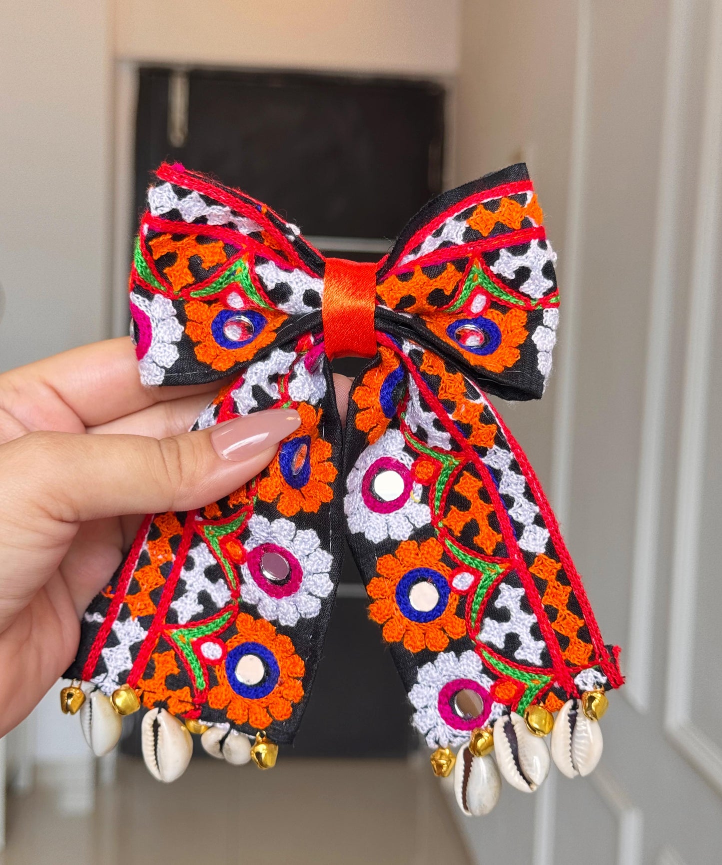 Handcrafted Hair Bow Clips - Garba & Dandiya nights special