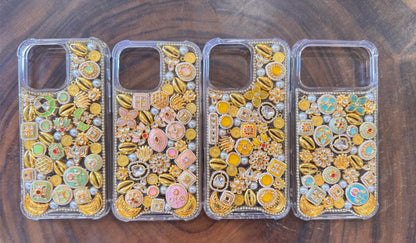 Kundan work traditional phone cover