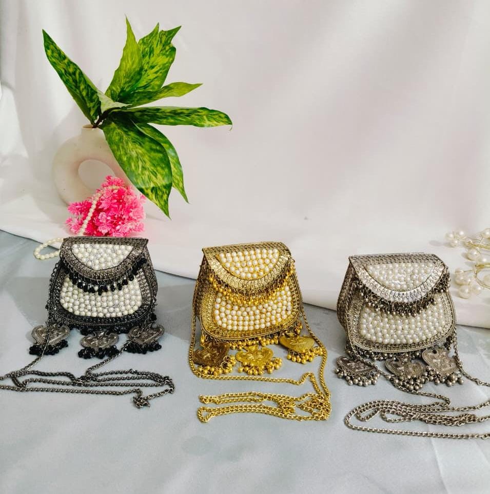 Royal Heritage Brass Pearl Sling Bag