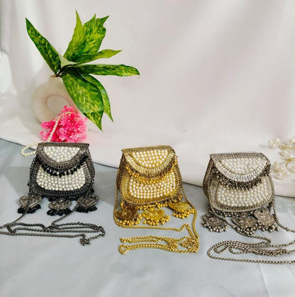 Royal Heritage Brass Pearl Sling Bag