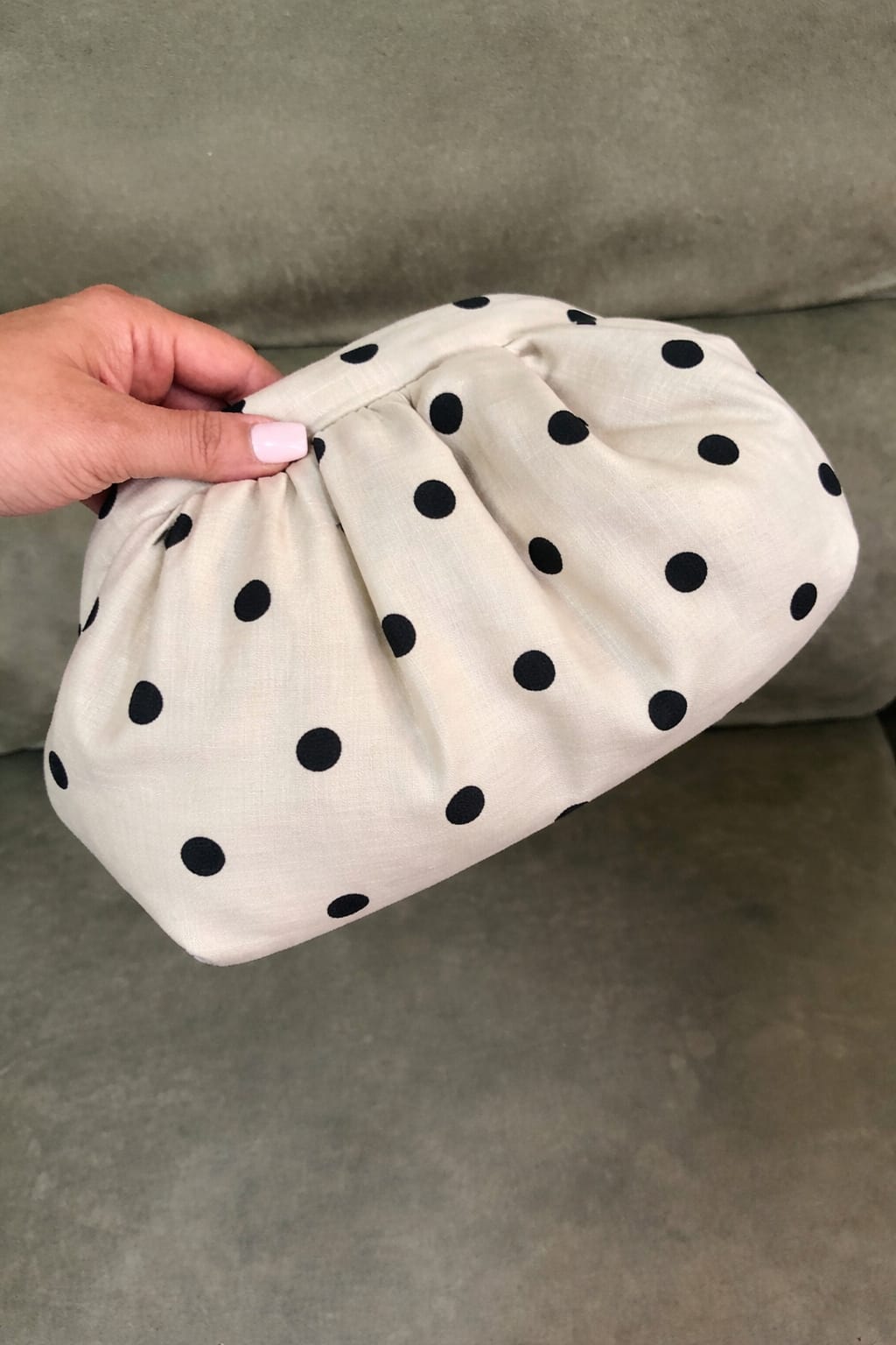 Embroidered polka dots Cloud Batua Bags