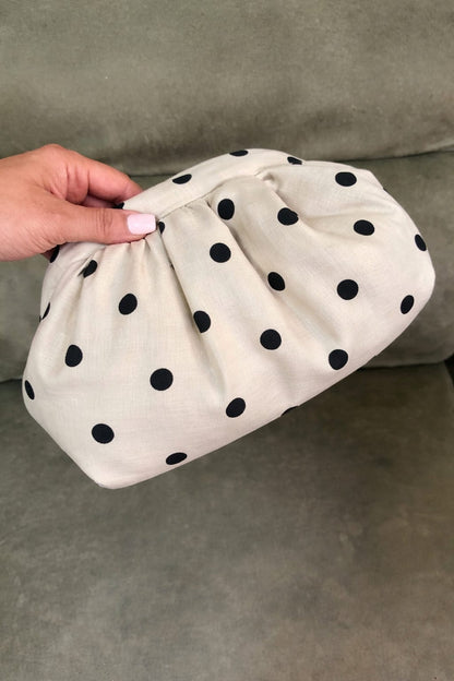 Embroidered polka dots Cloud Batua Bags