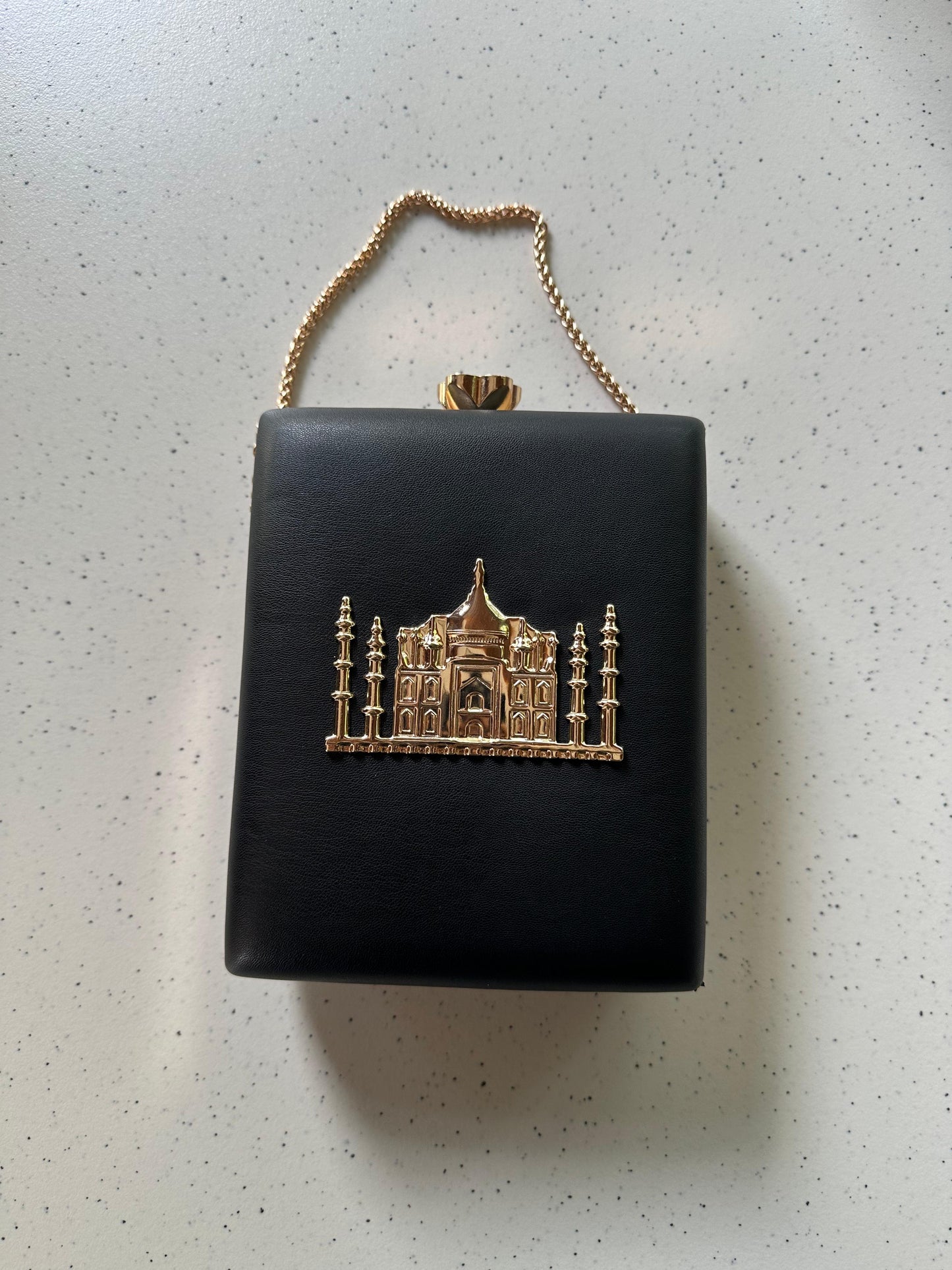 THE TAJ MAHAL premium leather base with gold metal logo engraved - LIMITED EDITION