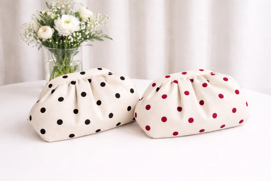 Embroidered polka dots Cloud Batua Bags