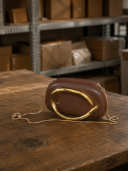Signature Drop curve mini clutch