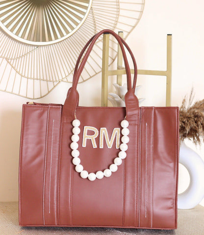 Brown AM to PM CHIC TOTE BAG