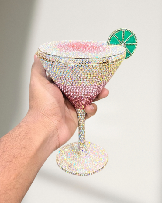 CELESTIA crystal work brass clutch - Cocktail