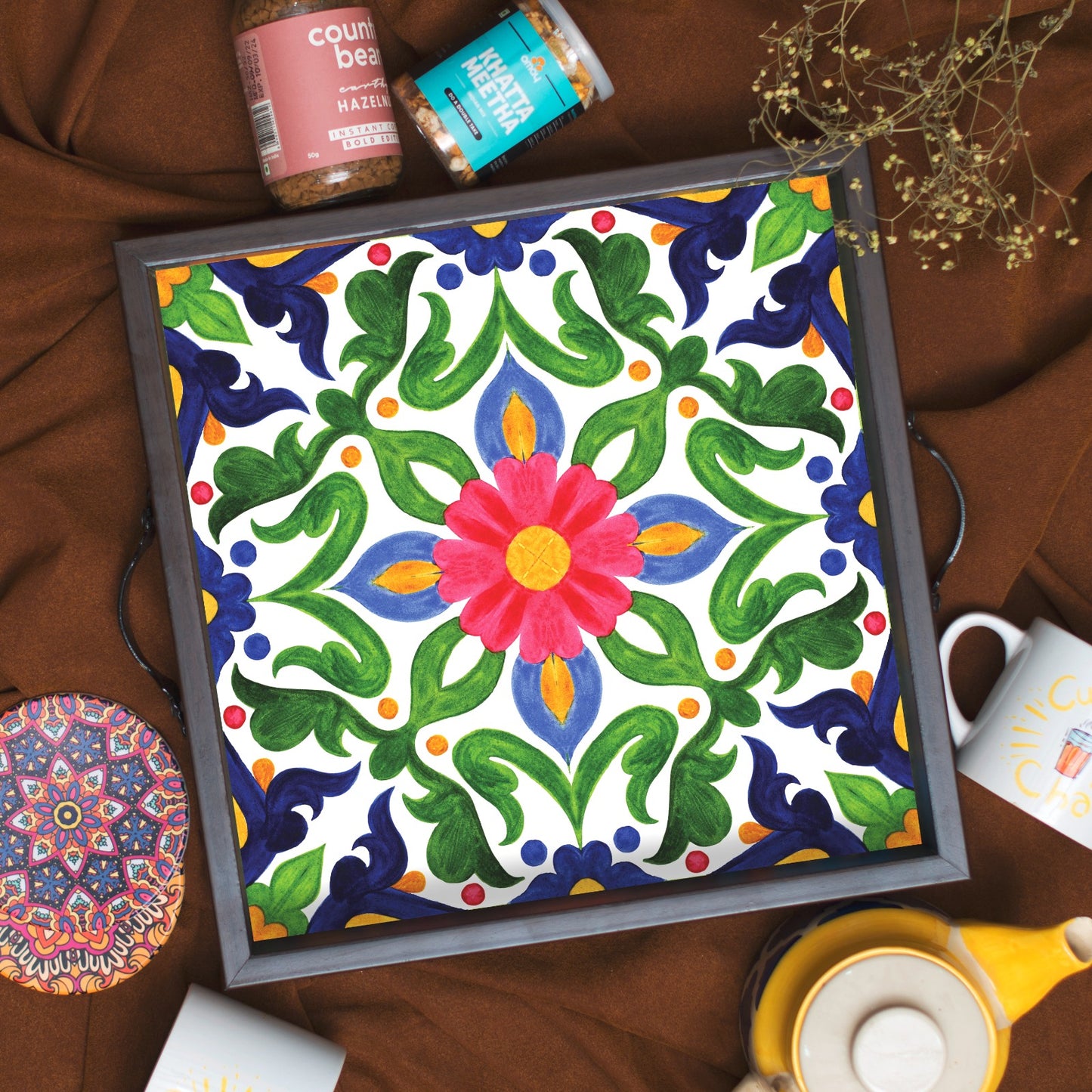 Printed Serving & Decorative Tray - Pattern 8
