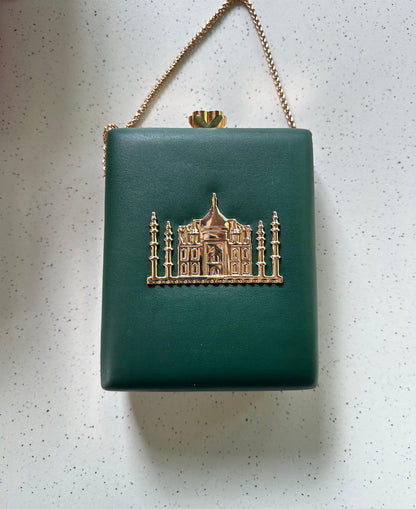THE TAJ MAHAL premium leather base with gold metal logo engraved - LIMITED EDITION