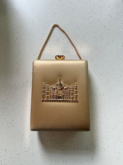 THE TAJ MAHAL premium leather base with gold metal logo engraved - LIMITED EDITION