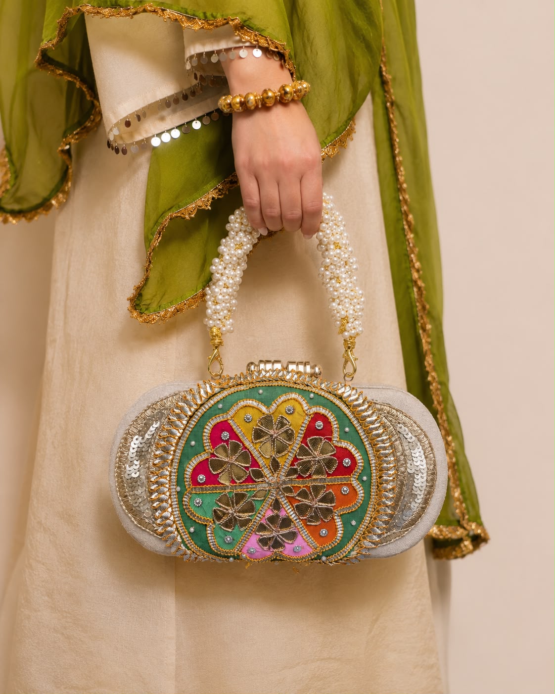 RANGOLI Gota patti Clutch bag